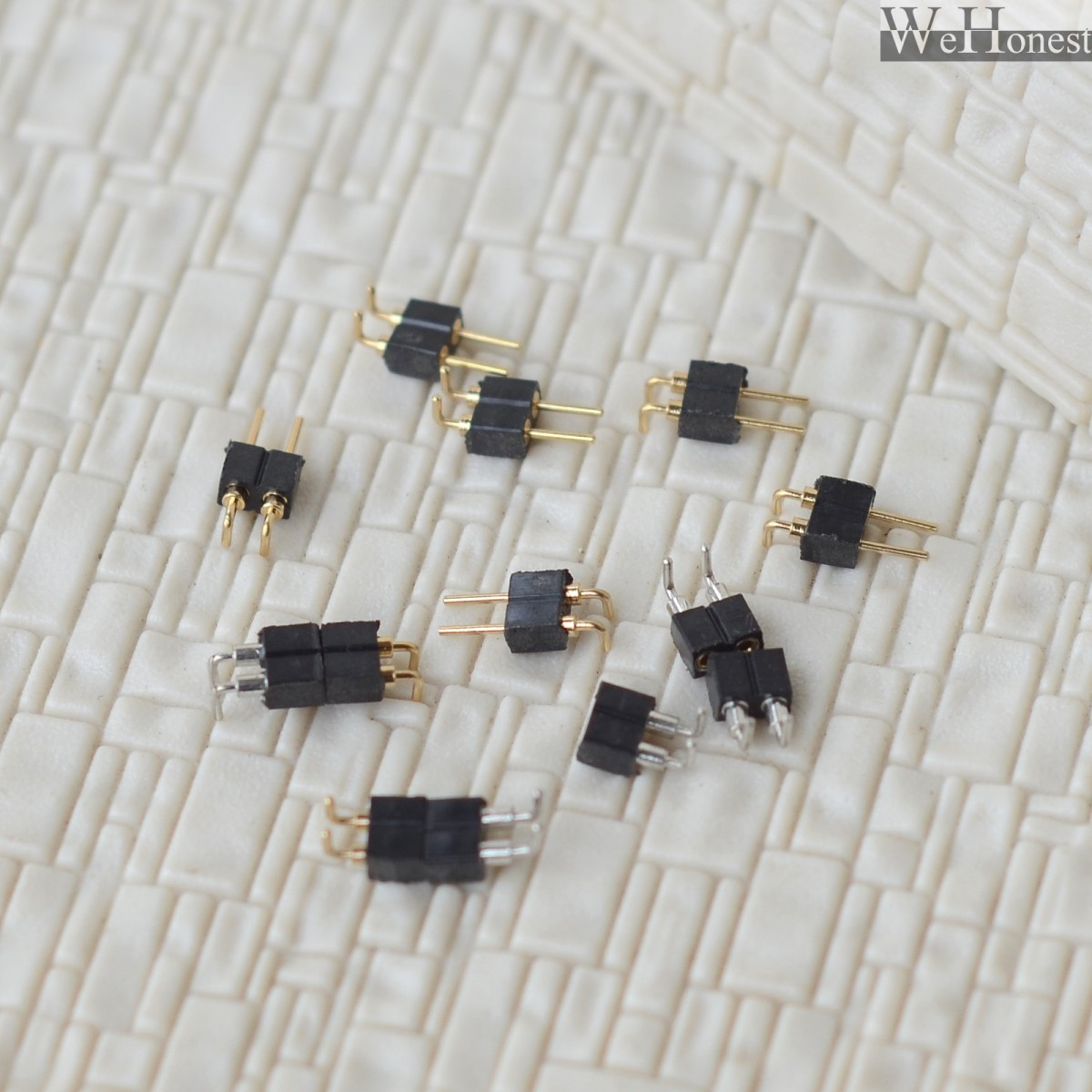 10 pairs 2 Pins mini-plug kits 2.0mm vertical connectors round male + female